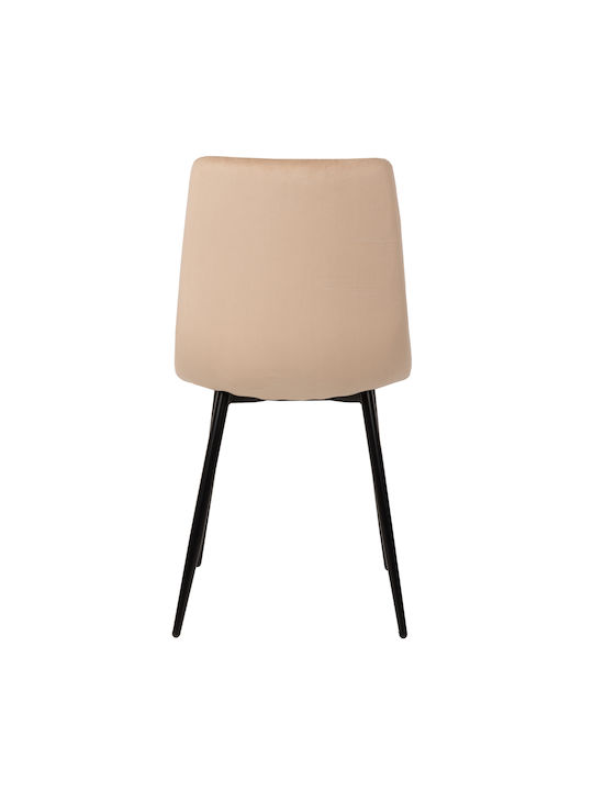 Latrell Dining Room Velvet Chair Ecru 43x54x88cm 4pcs