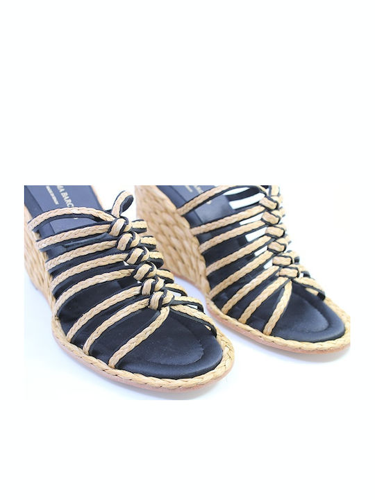 Schwarze Plateauschuhe Paloma Barcelo 642391 Calie Satin Schwarz