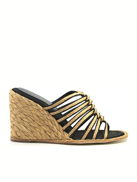 Schwarze Plateauschuhe Paloma Barcelo 642391 Calie Satin Schwarz