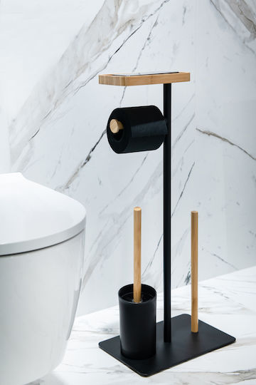 AWD Interior Bamboo Bathroom Accessory Set Black