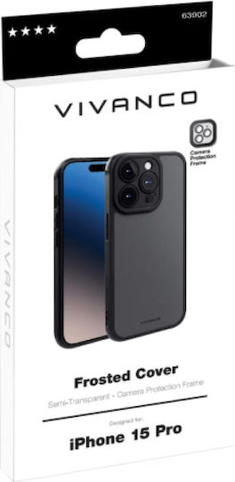 Vivanco Frosted Cover Задна корица Силикон Магнитен Прозрачен (iPhone 15 Pro)
