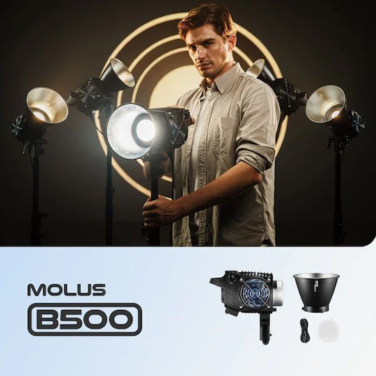 Zhiyun Molus LED Light 500W με Φωτεινότητα LUX 76400 Lux