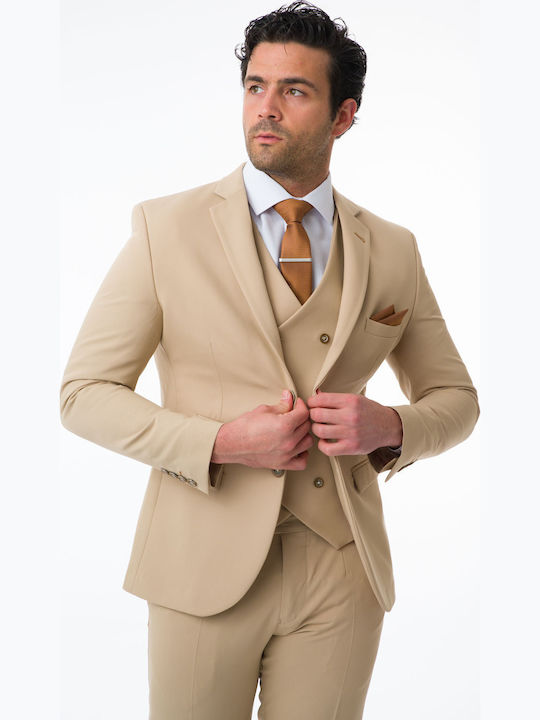 Summer Men's Groom's Suit Tabac