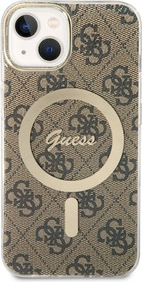 Guess MagSafe Silicone Back Cover Brown (iPhone 14)