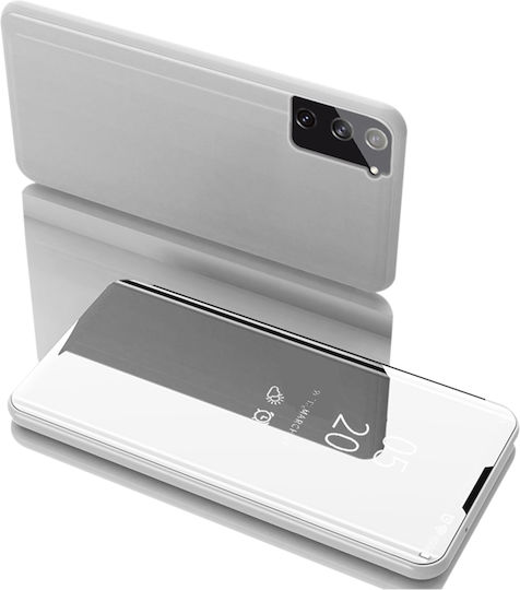 Clear View Book Πλαστικό Ασημί (Galaxy S21+ 5G)