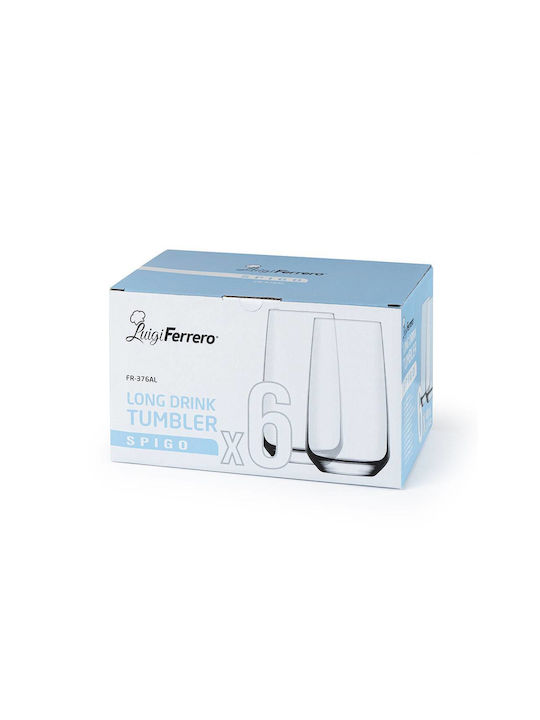Luigi Ferrero Set Gläser Wasser / Cocktail/Trinken aus Glas 480ml 6Stück