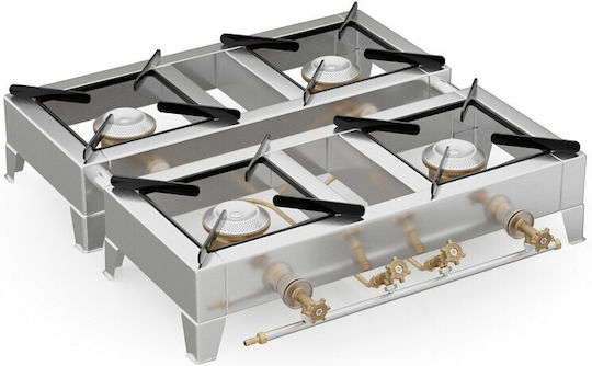 Thermogatz G40 Countertop Burner Flüssiggas with 4 Burners Inox