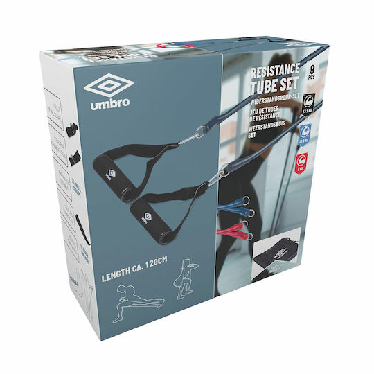 Umbro Тръбести ленти за фитнес Комплект 3бр Многоцветни 1.2м