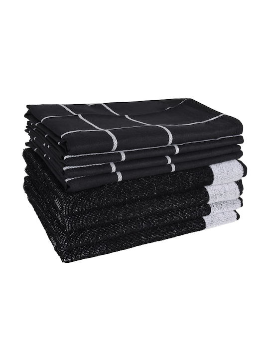 vidaXL Towel from 100% Cotton in Black Color 12pcs