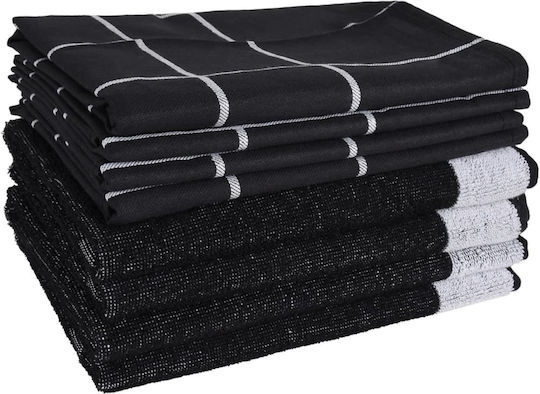 vidaXL Handtuch aus 100% Baumwolle in Schwarz Farbe 12Stück