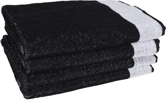 vidaXL Handtuch aus 100% Baumwolle in Schwarz Farbe 12Stück