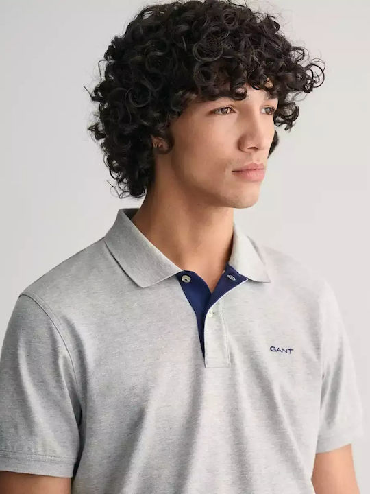 Contrast Polo T-shirt Γκρι
