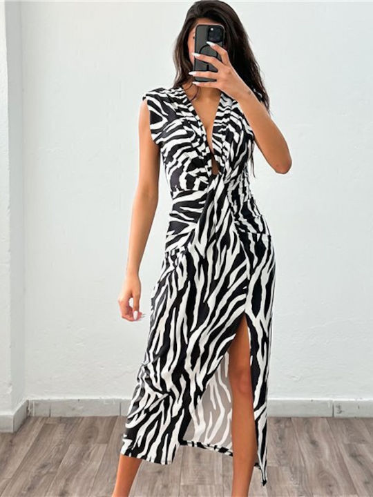 Sleeveless Dress Unique Design Barbara Zebra