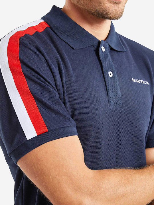 Nautica Men's Short Sleeve Blouse Polo dark blue