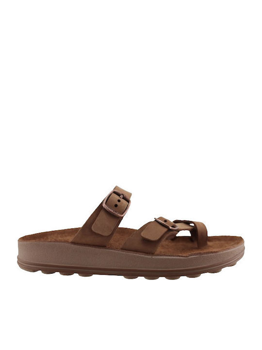 Sandale Casual Damă Din Piele Tabac Maro