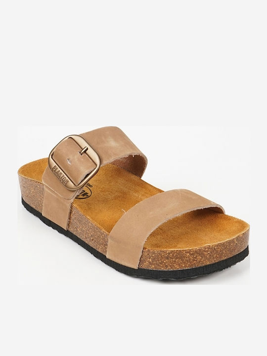 Apure Leather Women's Anatomic Flatforms Taupe