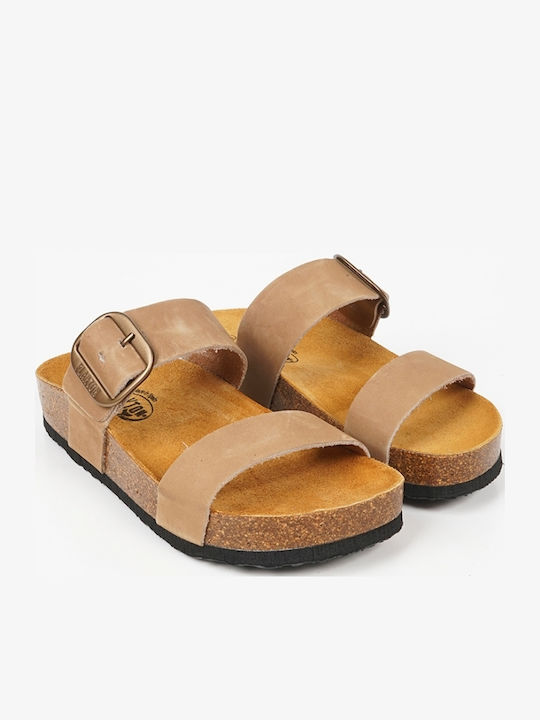 Apure Leather Women's Anatomic Flatforms Taupe