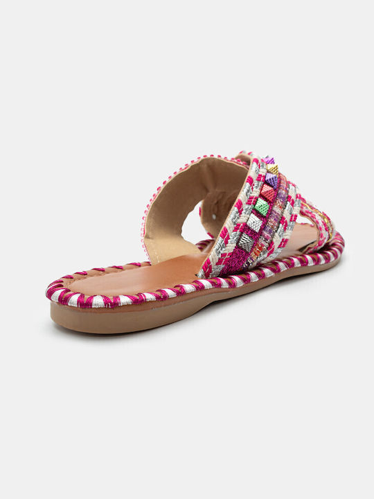 Luigi Women's Sandals with Strass Fuchsia