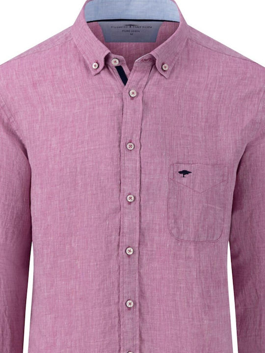 Fynch Hatton Men's Shirt Linen Dusty Lavender