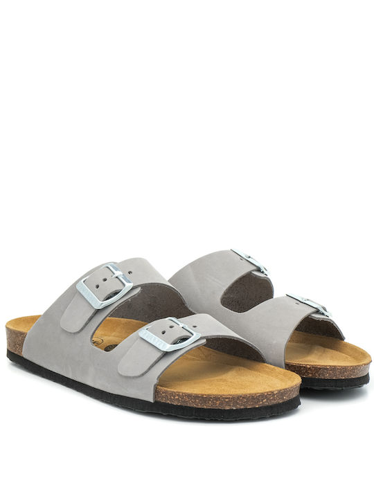 Plakton Damen Flache Sandalen in Gray Farbe