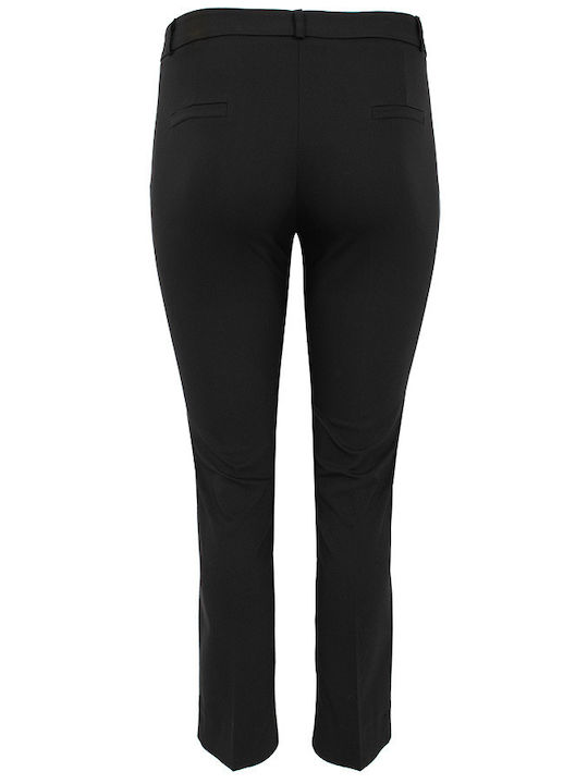 Black Basic Straight Trousers