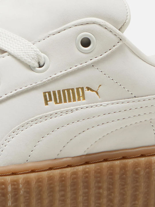 Puma Fenty Creeper Phatty Ανδρικά Sneakers Warm White-puma Gold-gum