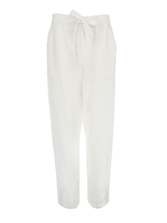 Mexx Women's Fabric Cargo Trousers Off White