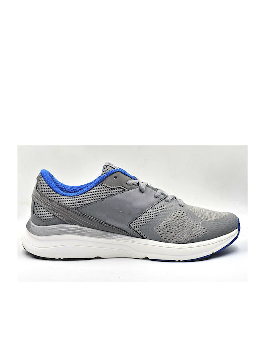 Lotto Men's Running Sport Shoes Γκρι / Μπλε Ρουα / Λευκο