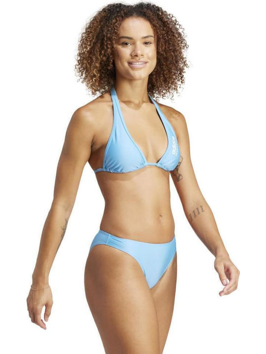 Bikini Set Triangle Top & Slip Bottom Neckholder with Adjustable Straps Light Blue