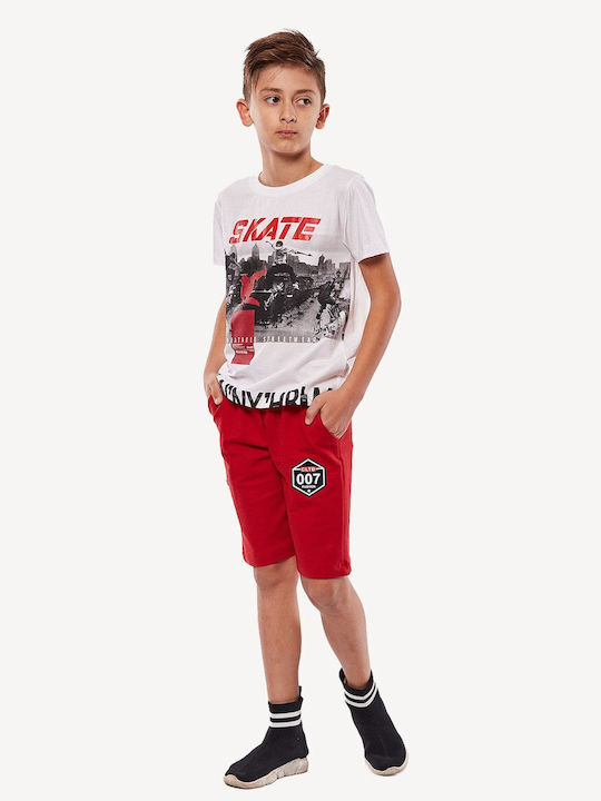 Hashtag Kids Set with Shorts Summer 2pcs Red