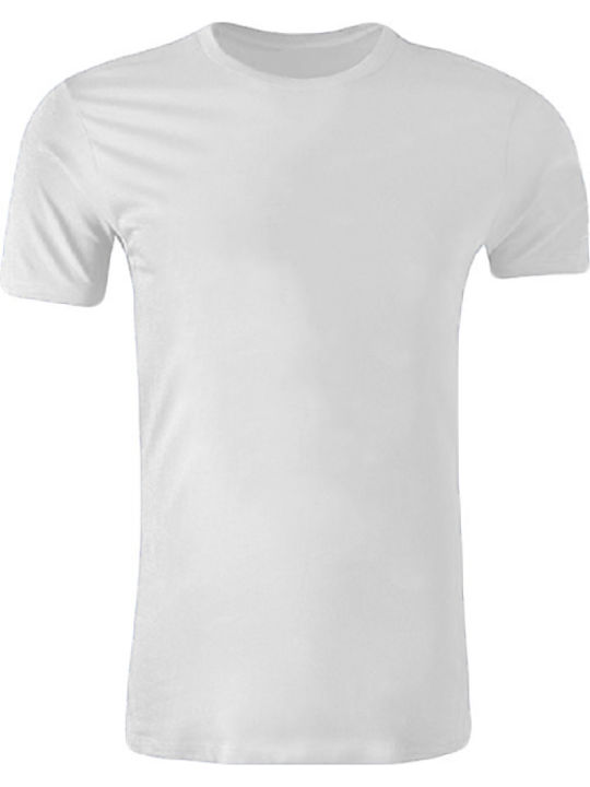 Keya Ανδρικό Διαφημιστικό T-shirt Κοντομάνικο Λευκό