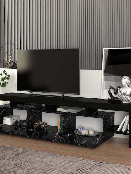 TV Stand Black L220xW40xH52cm