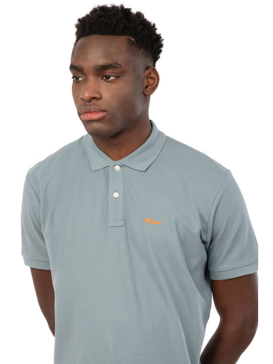 Rebase Men's Short Sleeve Blouse Polo Light Blue