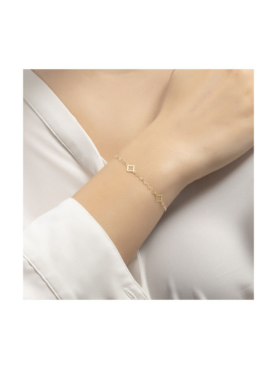 Eforo Παιδικό Βραχιόλι Αλυσίδα από Χρυσό 14K