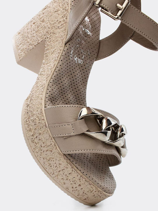 Leather Sandals Anatomic Gray