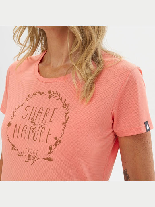 Women's T-shirt Hiking Fast Drying with Sheer Pink