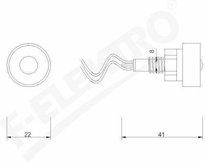 LED Indicator luminos 230V Roșu F4.0067