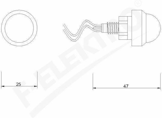 LED Anzeigelampe 24V Rot 1Stück F4.0076