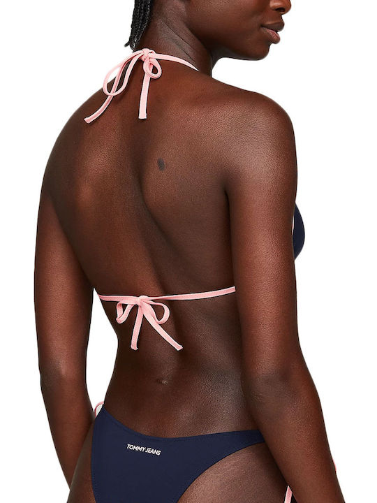 Triangle Bikini Top Blue- Pink
