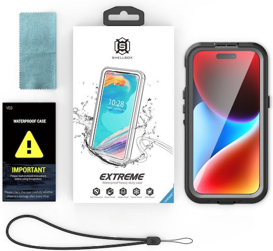 Shellbox Back Cover Σιλικόνης Αδιάβροχο Μαύρο (iPhone 15)