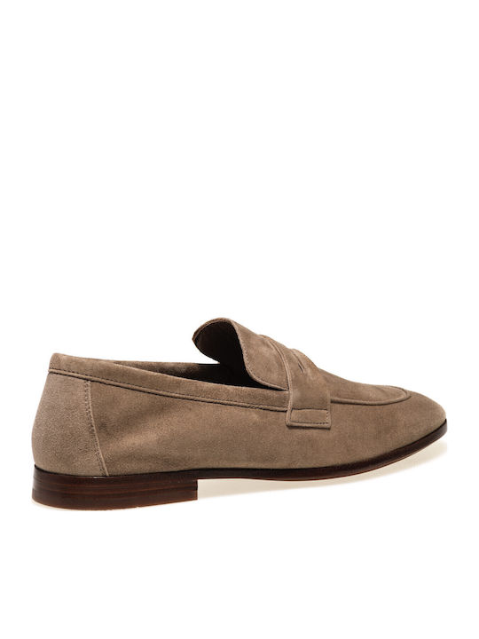 Suede Ανδρικά Μοκασίνια σε Καφέ Χρώμα