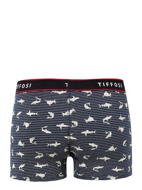 Tiffosi Men's Boxer Blue with Patterns