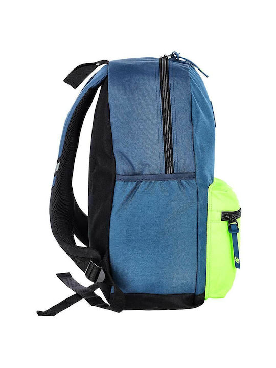 4F Elementary School Backpack with Water Bottle Holder Blue 16L