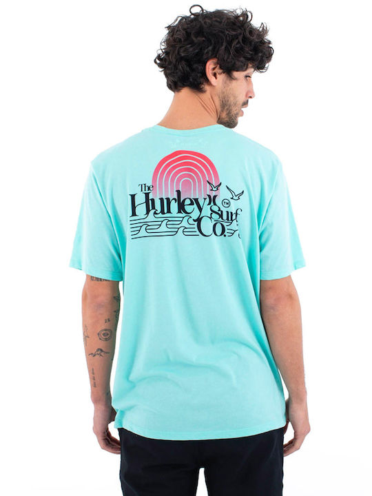 Hurley Men's Short Sleeve Blouse Turquoise