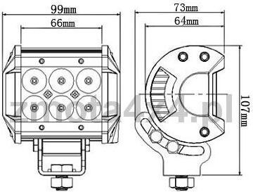 Platzς Wasserdicht Scheinwerfer Auto LED 18W 10.7cm 1Stück