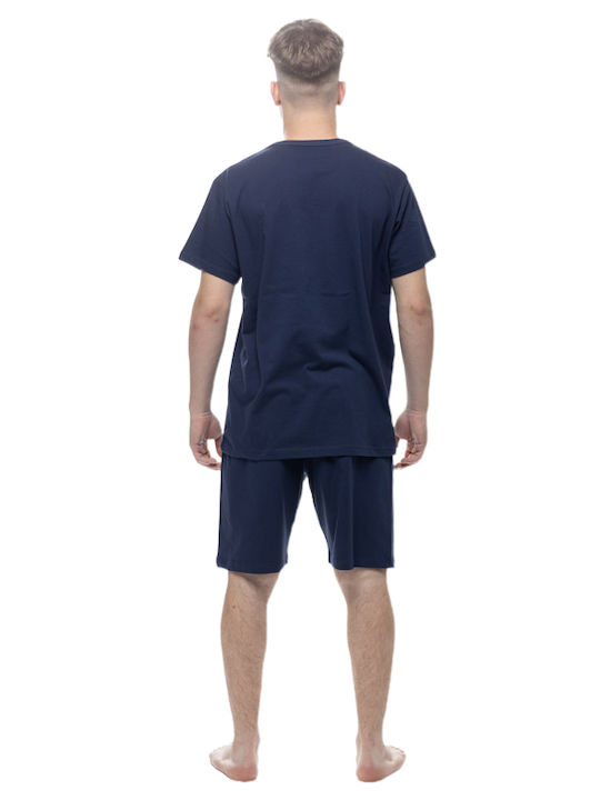 Galaxy Men's Summer Cotton Pajama Pants BLUE