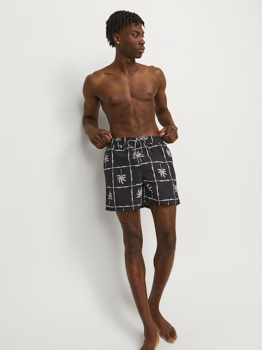Men's Swimwear Shorts Black with Patterns