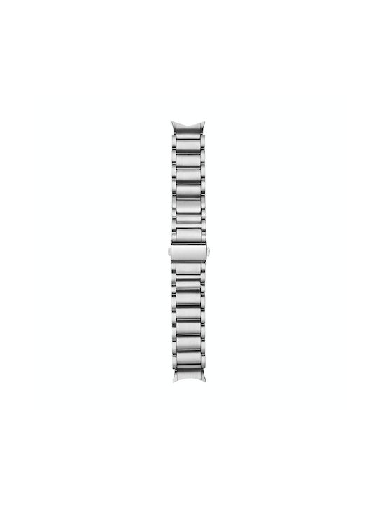 Samsung Galaxy Watch5 Watch5 Pro Watch4 Watch4 Classic Universal Titanium Alloy Three-Plant Flat Buckle Watch Band Silver
