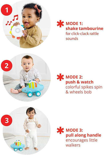 Skip Hop Παιχνίδι Explore & More 3-in-1 Musical Pull Toy Dinosaur