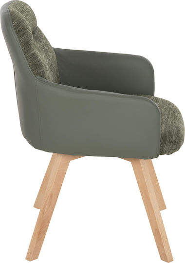 Dining Room Fabric Armchair Green 56.5x62x81.5cm 2pcs